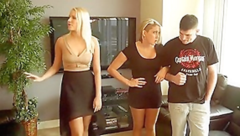 Cute leggy blonde gives awesome footjob Cute leggy blonde gives awesome footjob