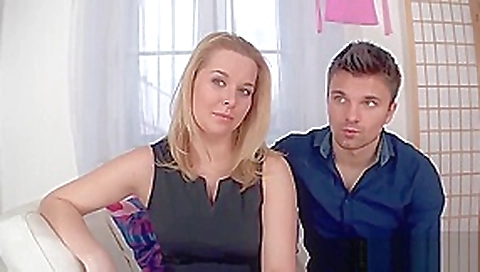 Chubby housewife fucks a stranger while cuckold husband is watching Chubby housewife fucks a stranger while cuckold husband is watching