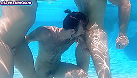 Girlfriend cockriding bisexual boyfriend during pool party Girlfriend cockriding bisexual boyfriend during pool party