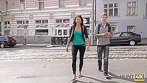 HUNT4K. Poor dude watches sexy girlfriend cheating on him for cash HUNT4K. Poor dude watches sexy girlfriend cheating on him for cash