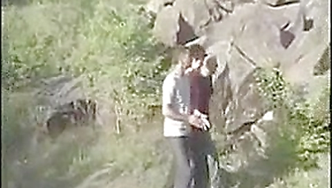Bisexual anal threesome in the open air Bisexual anal threesome in the open air