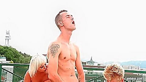 Bisex party on top of the roof Bisex party on top of the roof