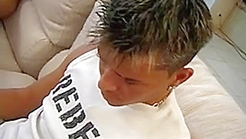 Young Bisexual Threesome on the Couch Young Bisexual Threesome on the Couch